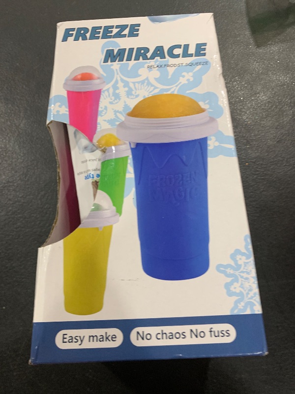 Photo 1 of Slushie Maker Cup - DIY Magic Slushy Maker Squeeze Cup, Portable Smoothie Squeeze Cup for Juices, Milk and Ice Cream Make, Double Layer Squeeze Slushy Maker Cup, Birthday Gifts for Friends&Family Pink