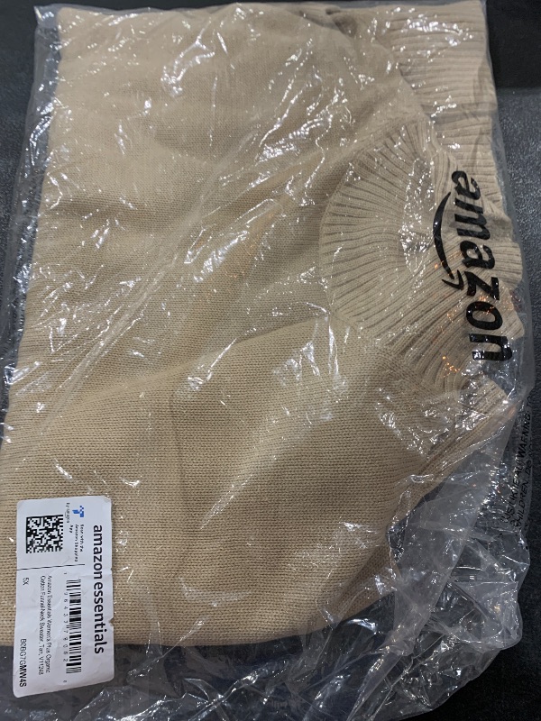 Photo 1 of Amazon Essentials Cotton Sweaters for Women - Funnel-Neck, Tan, Available in Plus Size, 5X