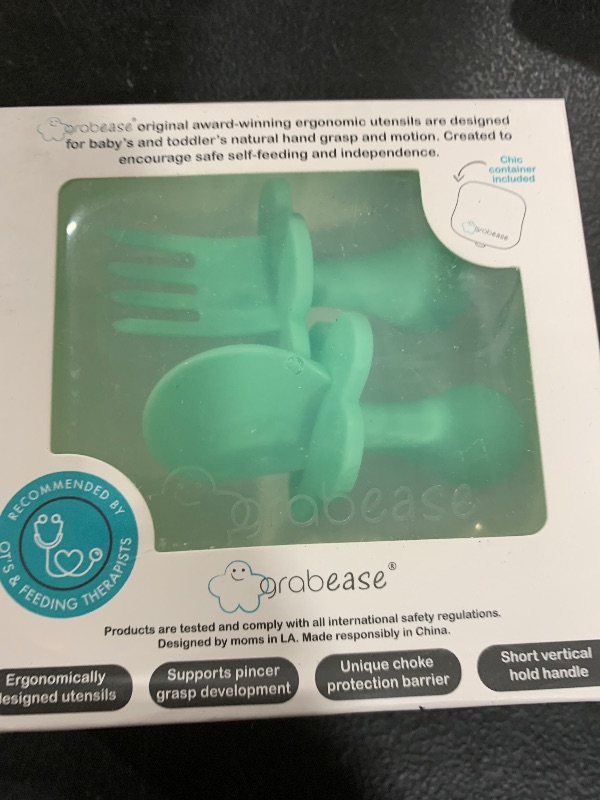 Photo 2 of Grabease Baby Spoons Toddler Spoons Baby Silverware Toddler Utensils, BPA-Free & Phthalate-Free for Baby & Toddler, 1 Set, Mint