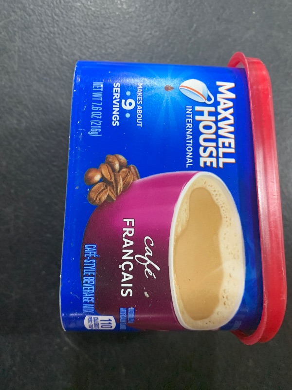 Photo 1 of Maxwell House International Cafe Flavored Instant Coffee, Cafe Francais, 7.6 Ounce Canister