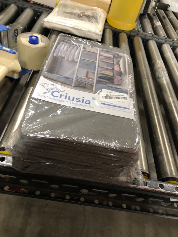 Photo 1 of 6 Pack Large Clothes Organizer, Wardrobe Closet Organizer and Storage with Handles, Foldable Fabric Closet Organizers Dividers for Clothing, Pants, Jeans, Sweater, T-shirts, Grey