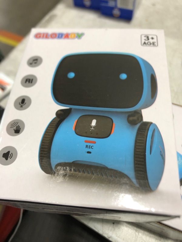 Photo 1 of GILOBABY Kids Robot Toys, Interactive Robot Companion Smart Talking Robot with Voice Control Touch Sensor, Singing, Dancing, Recording, Repeat, Birthday Gifts for Girls Ages 3+ Years (Purple)