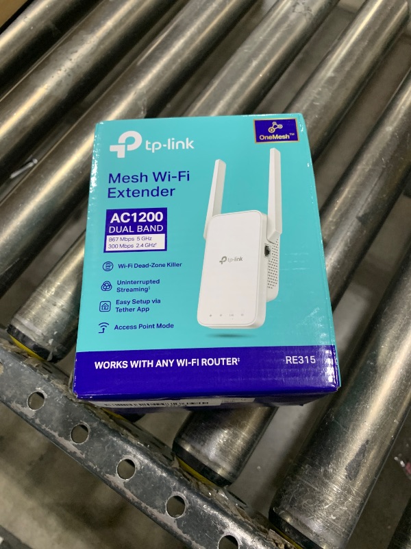 Photo 1 of TP-Link AC1200 WiFi Extender, 2024 Wirecutter Best WiFi Extender, 1.2Gbps home signal booster, Dual Band 5GHz/2.4GHz, Covers Up to 1500 Sq.ft and 30 Devices ,support Onemesh, One Ethernet Port (RE315)