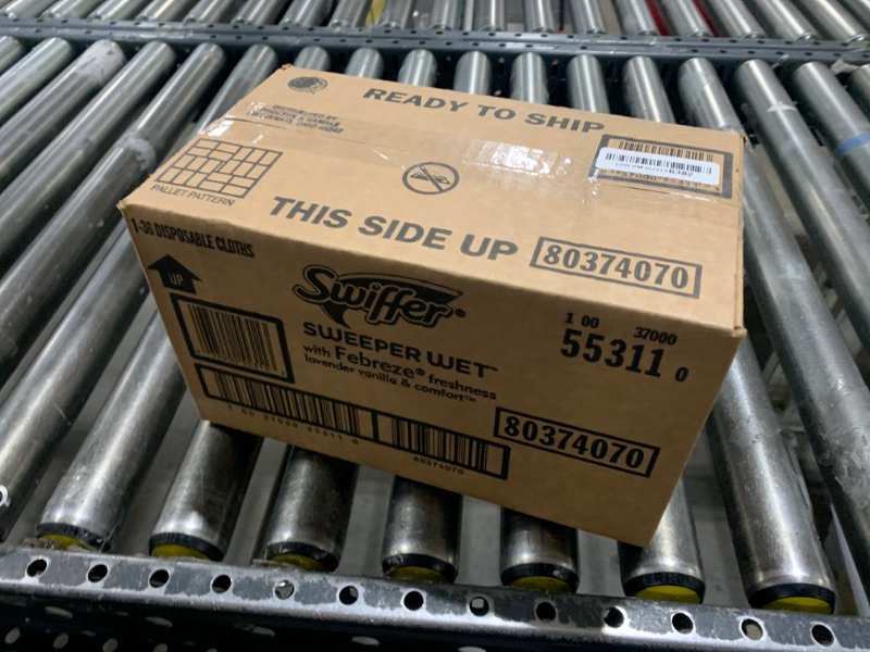 Photo 1 of Swiffer Sweeper Wet Mopping Cloth Multi Surface Refills, Mops for Floor Cleaning, Febreze Lavender Scent, 36 Count