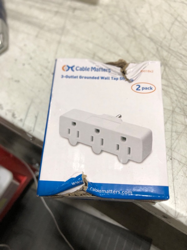 Photo 1 of [UL Listed] Cable Matters 2-Pack Spaced 3 Outlet Grounded Outlet Extender Wall Tap