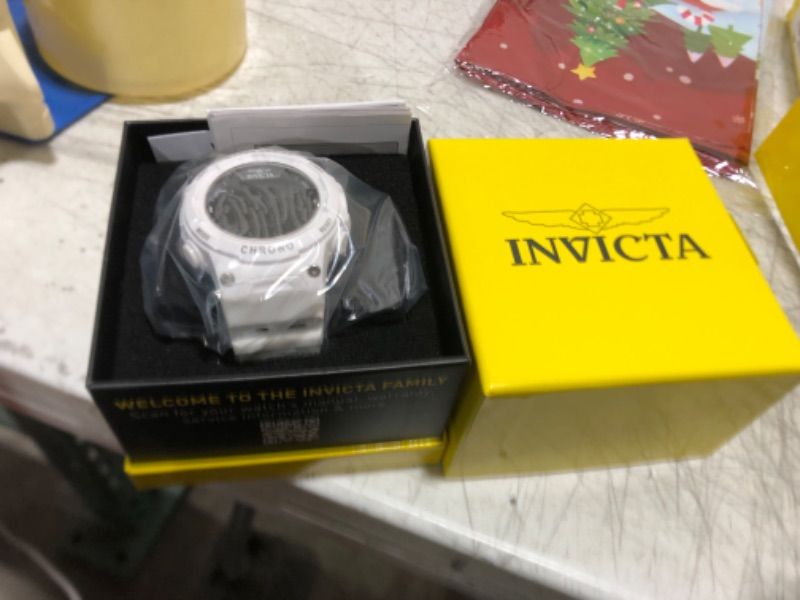 Photo 2 of Invicta Racing Men 52mm Plastic White Black dial Electronic Digital