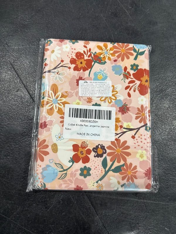 Photo 1 of CoBak Kindle Paperwhite Case - PU Leather Smart Cover with Auto Sleep Wake Feature for Kindle Paperwhite Signature Edition and Kindle Paperwhite 11th Generation 2021 Released, Tangerine Jasmine