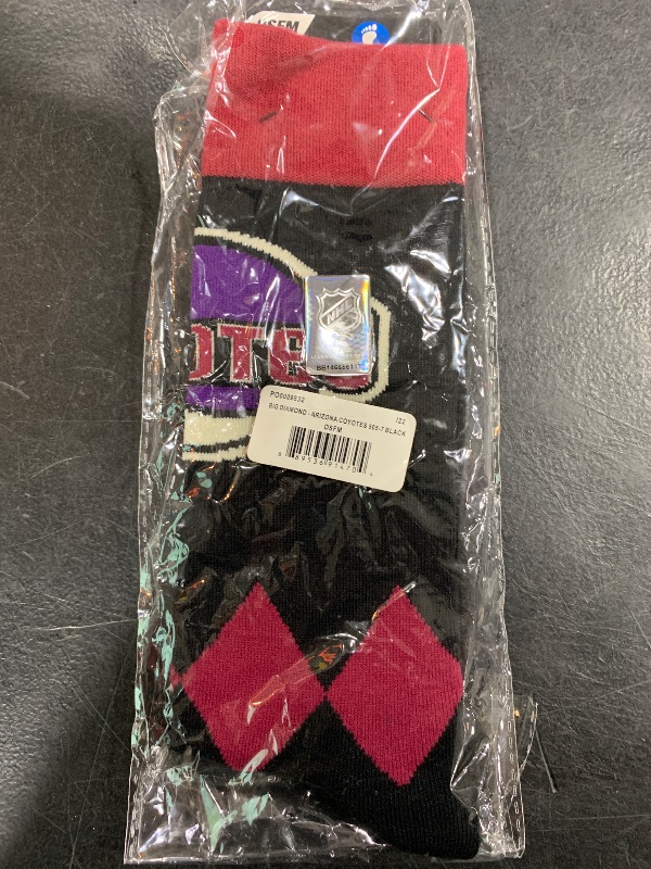 Photo 2 of For Bare Feet Unisex NHL Arizona Coyotes Big Diamond Team Color Socks OSFM