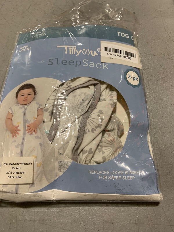 Photo 2 of TILLYOU Sleep Sack 18-24 Months - 0.5 TOG Baby Wearable Blanket with 2-Way Zipper, Extra Soft Cotton Sleeveless Sleeping sack 2 Pack, Bear & Dandelion