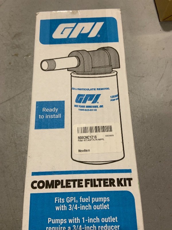 Photo 2 of GPI Fuel Filter Kit: Fuel Filter Kit, Particulate, 40 gpm Max. Flow Rate, 30 micron Filter Rating