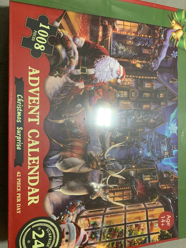 Photo 1 of Advent Calendar 2024 Christmas Jigsaw Puzzles, 24 Days 1008 Pieces Christmas Countdown Puzzles for Kids Adults, Advent Jigsaw Puzzle 2024 Great Xmas Gifts Idea Home Decor