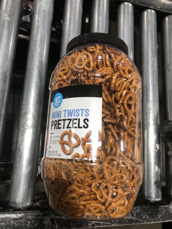 Photo 2 of Amazon Brand - Happy Belly Mini Twist Pretzels, 40 ounce (Pack of 1) BEST IF USED BY FEB 28 2025