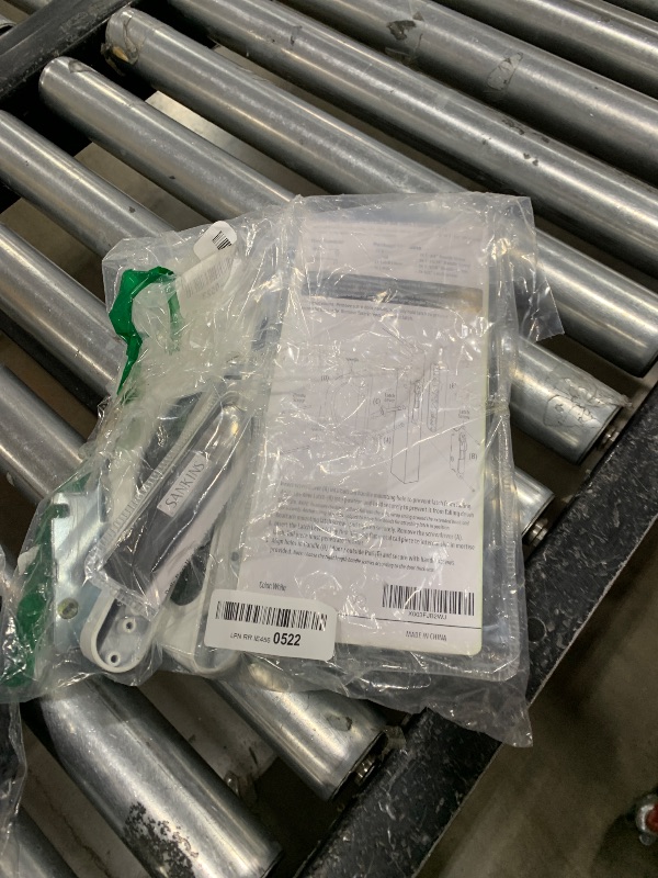 Photo 1 of SANKINS Sliding Patio Door Handle Pull Set with Mortise Lock, Full Replacement White Diecast Non-Keyed Gate Handle Set for Sliding Glass Door, Fits 3-15/16” Hole Spacing