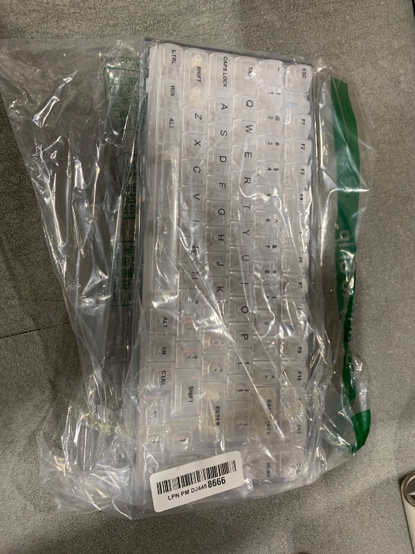 Photo 1 of YUNZII X75 82 Key Hot Swappable Mechanical Keyboard with Transparent Keycaps, Gasket Mount 75 Keyboard, RGB Backlit Custom Gaming Keyboard for Windows/Mac (Kailh Jellyfish Switch, Wired-White)