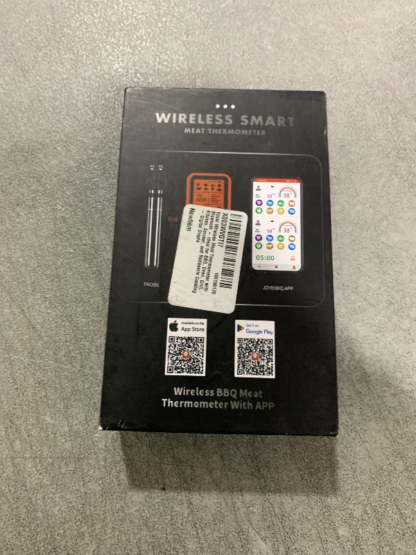 Photo 1 of Digital Meat Thermometer, 500FT Wireless Meat Thermometer, Smart App Control, IP67 Waterproof Wireless Meat Probe Oven Safe, Bluetooth Meat Thermometer for Grilling, Kitchen, Cooking BBQ (2)