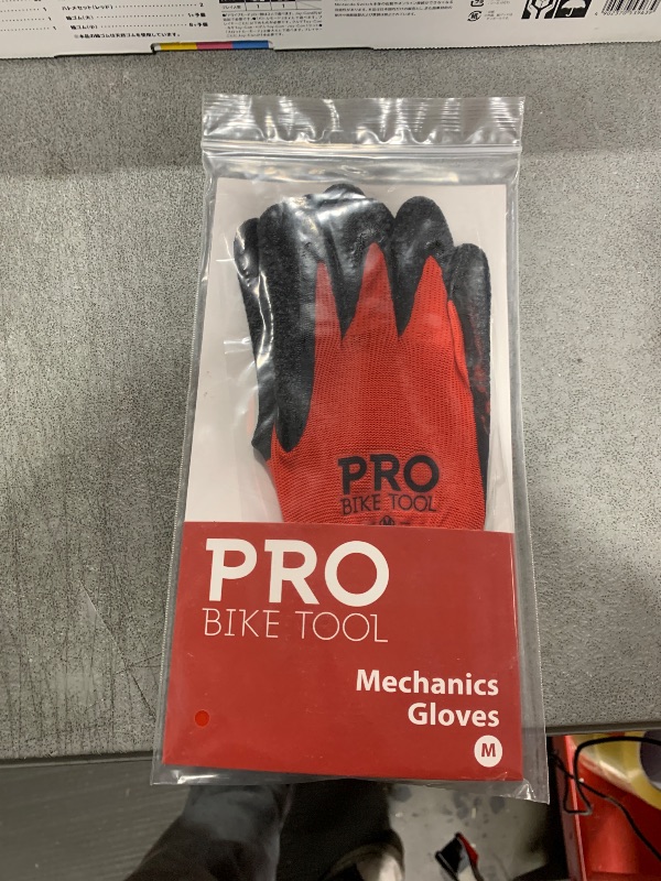 Photo 2 of PRO BIKE TOOL Mechanics Gloves - Medium Size - for Mens and Women - Work Polyester Gloves with Grip, Breathable Material, Machine Washable, Ultra Grippy Protective Mechanic Gloves