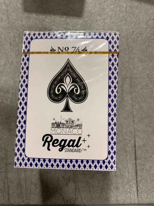 Photo 1 of Regal Games Casino Standard Poker Size Playing Cards (Blue)