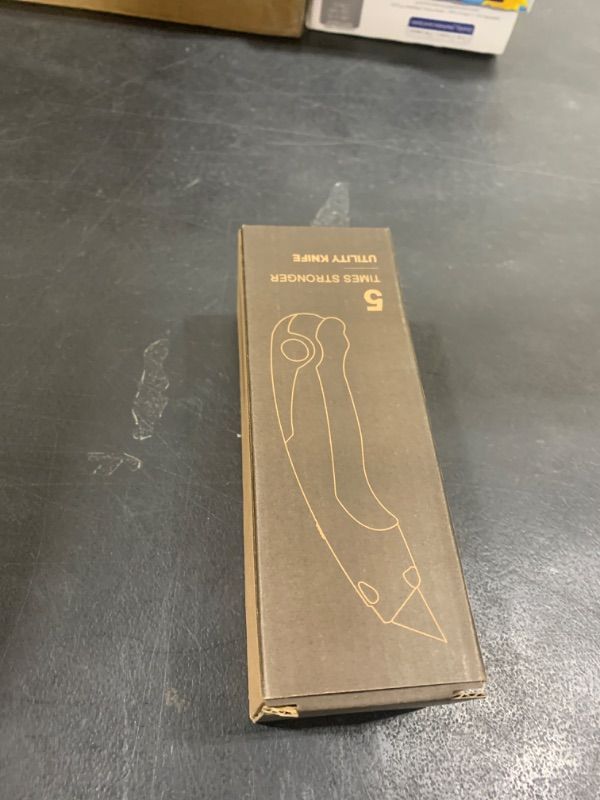 Photo 1 of Utility Knife by Kutir (Set of 2) - Retractable Razor Knife Set, Self Loading Replaceable Extra Blades - Box Cutter with Locking Razor Knife, Opens Package