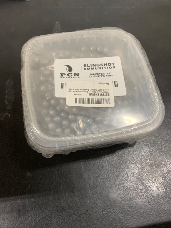 Photo 2 of (1,000 Pieces) PGN Steel Slingshot Ammo - 3/8" Inch (0.375" Caliber) - Straight & Precise Practice Slingshot Ammo - Steel Pocket Slingshot Ammo - Slingshot Ammo Steel