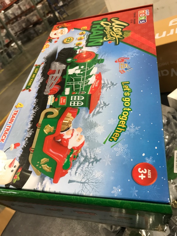 Photo 1 of deAO Train Set for Christmas Tree with Sound & Light, Kids Train Toys with Locomotive Engine,Cargo Cars & Tracks, for 3 4 5 6+ Kids, for Kids