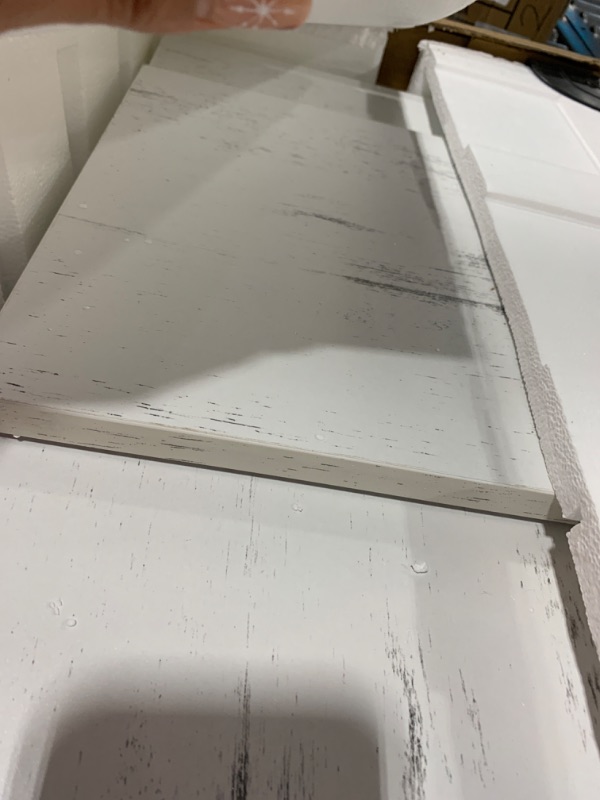 Photo 1 of LVSOMT Mini Coffee Bar Cabinet with Storage, 27.5'' Small Kitchen Bar Table, Cute Corner Bar Cabinet for Tea, Buffet Sideboard Cabinet for Dining Room, Farmhouse Coffee Station for Wine (White)