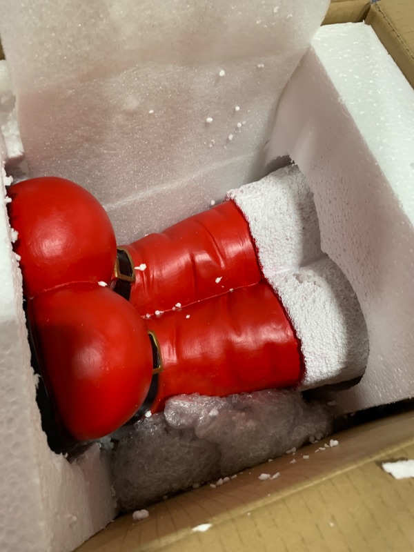 Photo 1 of Cinnvoice Christmas Boots Decoration Santa Boots Planter Santa Boots Container Christmas Boots Crafts Fun Christmas Porch Decorations No Christmas Tree(Red)