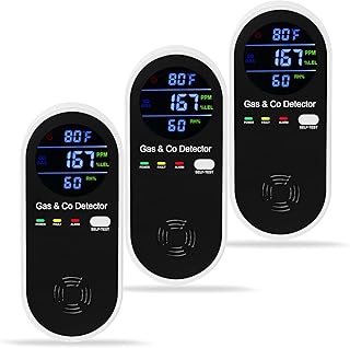 Photo 1 of 3 Packs Plug in Gas & Carbon Monoxide Detector, 4-in-1 Carbon Monoxide Alarm,Fahrenheit(°F) & Humidity,Natural Gas Detector,Methane,Propane & CO Detector for Home,RV,Apartment
