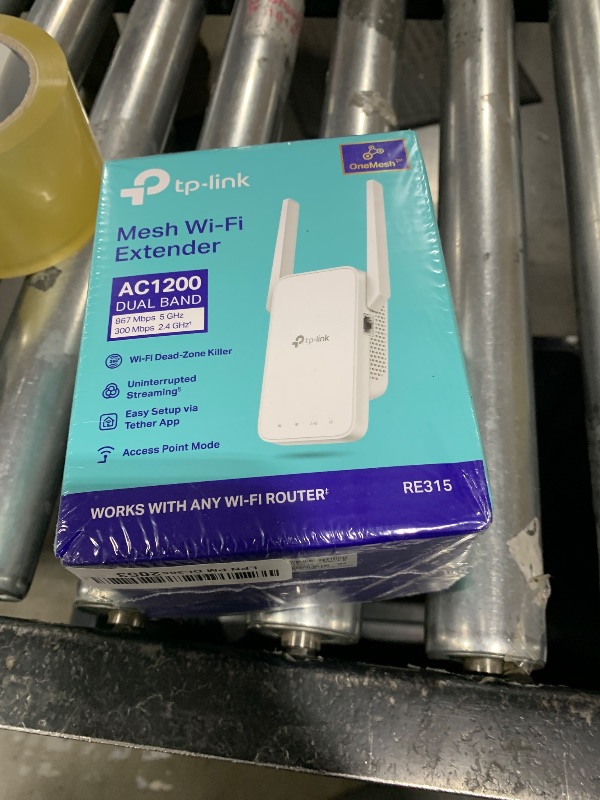 Photo 2 of TP-Link AC1200 WiFi Extender, 2024 Wirecutter Best WiFi Extender, 1.2Gbps home signal booster, Dual Band 5GHz/2.4GHz, Covers Up to 1500 Sq.ft and 30 Devices ,support Onemesh, One Ethernet Port (RE315)