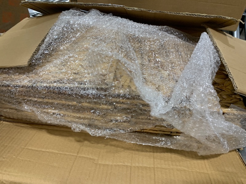 Photo 1 of Wicker Storage Basket, Cube Baskets, Rattan Cube Storage Bins, Water Hyacinth Storage Cubes, Square Storage Baskets for Laundry Shelves, Set of 4 PCS Baskets, 11 X 11 X 11 Inch