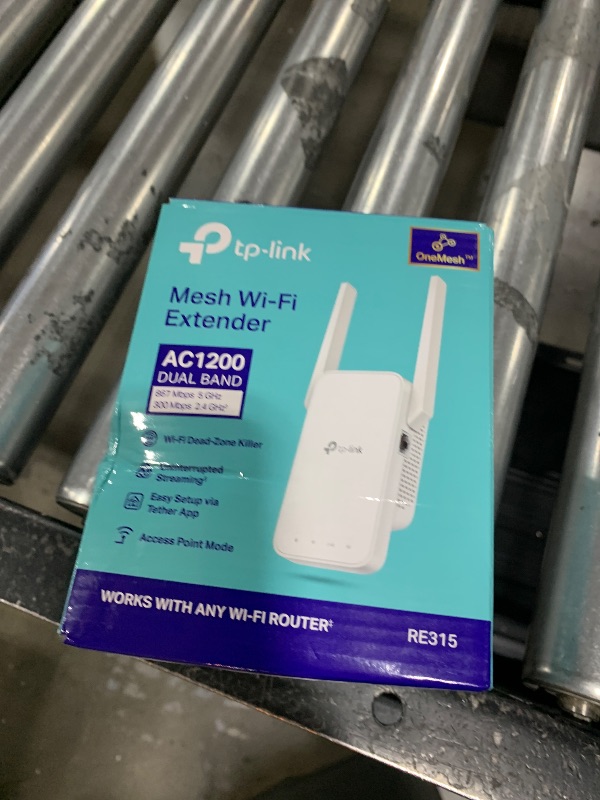 Photo 1 of TP-Link AC1200 WiFi Extender, 2024 Wirecutter Best WiFi Extender, 1.2Gbps home signal booster, Dual Band 5GHz/2.4GHz, Covers Up to 1500 Sq.ft and 30 Devices ,support Onemesh, One Ethernet Port (RE315)