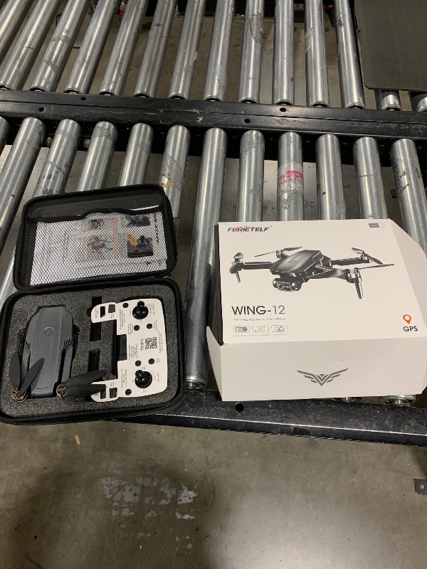 Photo 1 of FERIETELF Drones with Camera for Adults 4K - B12 GPS Drone, Under 250g, Brushless Motor, Auto Return, Follow Me, Point of Interest, 50 Mins Long Flight, Lightweight and Foldable Drone for Beginner