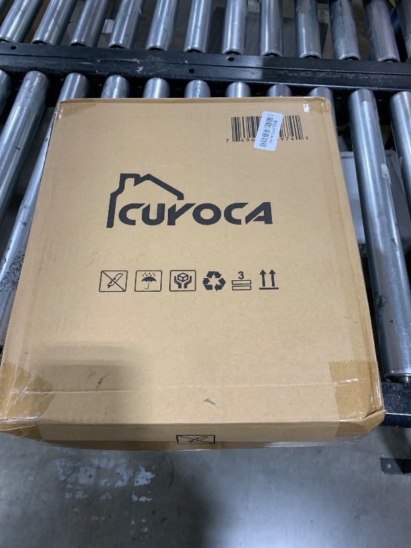 Photo 1 of CUYOCA Storage Ottoman Bench Foldable Seat Footrest Shoe Bench End of Bed Storage with Flipping Lid, 75L Storage Space, 30 inches Linen Fabric Beige