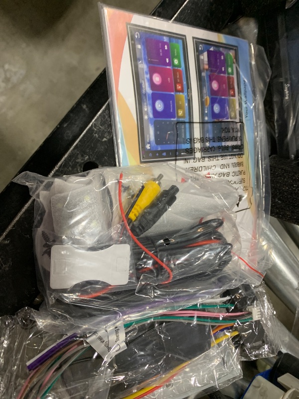 Photo 1 of Upgrade Wireless Double Din Car Stereo with Carplay, Android Auto, Bluetooth, 4-Channel RCA, High Power, 2 Subwoofer Ports, 7" HD Capacitive Touchscreen Car Radio, Backup Camera, Audio Receiver