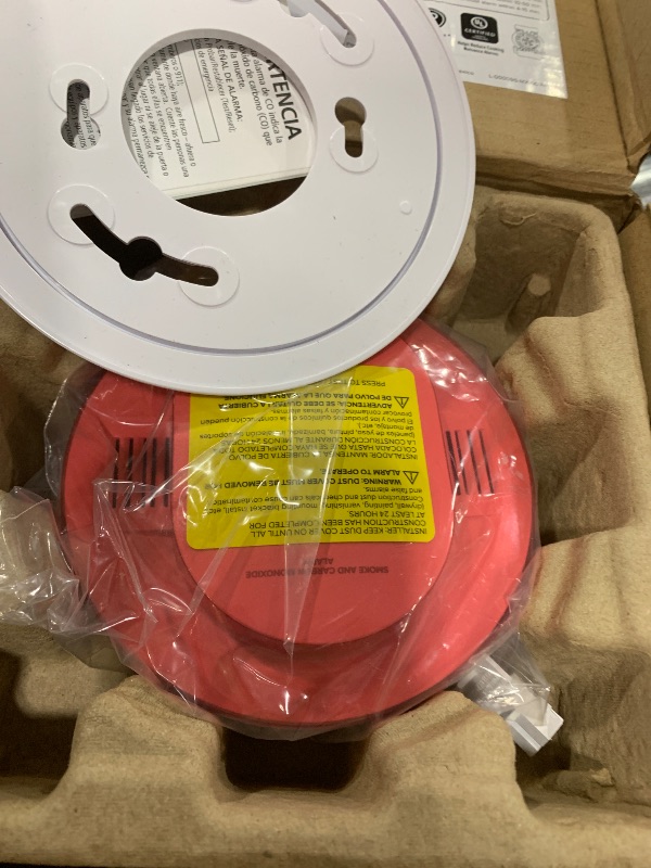 Photo 1 of Kidde Hardwired Smoke & Carbon Monoxide Detector, AA Battery Backup, Voice Alerts, Interconnectable, LED Warning Light Indicators, White