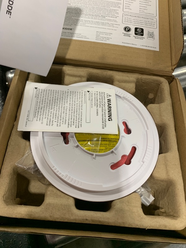 Photo 1 of Kidde Hardwired Smoke & Carbon Monoxide Detector, AA Battery Backup, Voice Alerts, Interconnectable, LED Warning Light Indicators, White