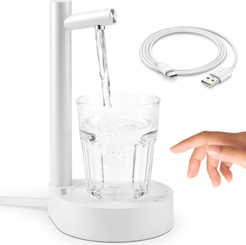Photo 1 of Advanced Portable Desktop Water Dispenser | Universal Pump for 1-5 Gallon Jugs | Predetermined Water Delivery in Ounces | Extender for Taller Drinkware | Home, Office, Outdoors | USB-C Charging
