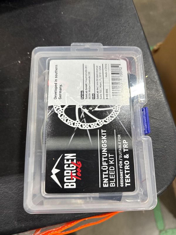 Photo 1 of Borgen Bike Brake Bleed Kit for Tektro-TRP Hydraulic Disc Brakes I Bicycle Bleed Kit with 100ml (3.4oz) Hydraulic System Mineral Oil - Made in Germany. Step by Step Instructions and Video Manual
