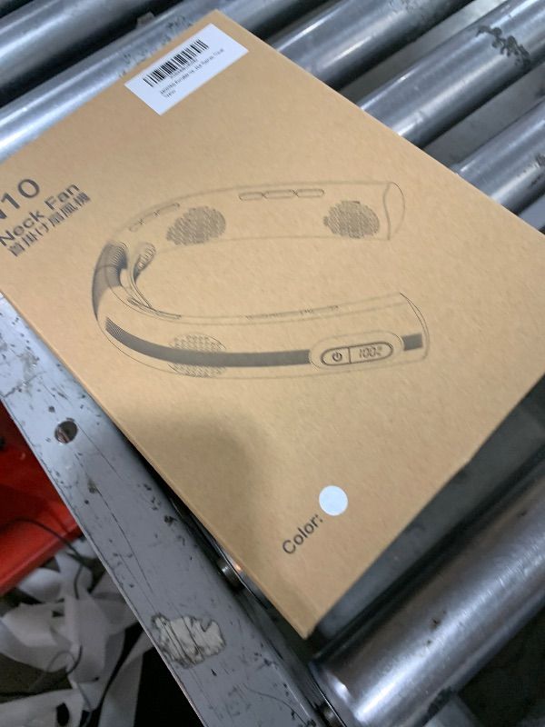 Photo 1 of JMOSTRG Portable Neck Fan - 4 Turbines Neck Fan Rechargeable 7000mAh, Cooling Neck Fan with Necksupport, Bladeless Personal Fan with LED Display, Quiet 360° Airflow for Hot Flashes, Travel