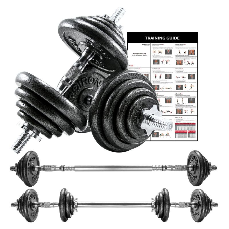 Photo 1 of PROIRON 44Lbs Cast Iron Adjustable Dumbbell Set 