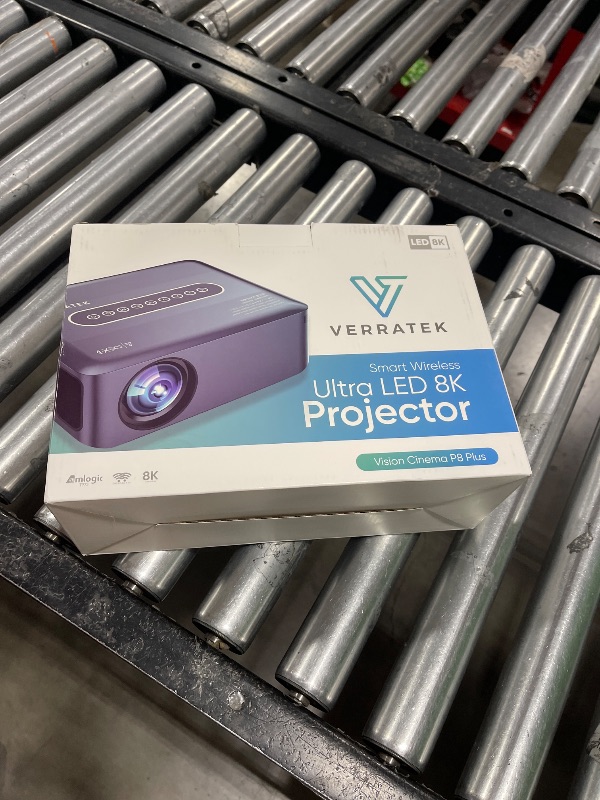 Photo 1 of Verratek Vision Cinema P8 Plus - Digital Projector for TV, Bedroom, and Outdoor Use - Wireless, Bluetooth, Wi-Fi, 4K, HD, and Portable - Best for Movies, Camping, and Home Theater