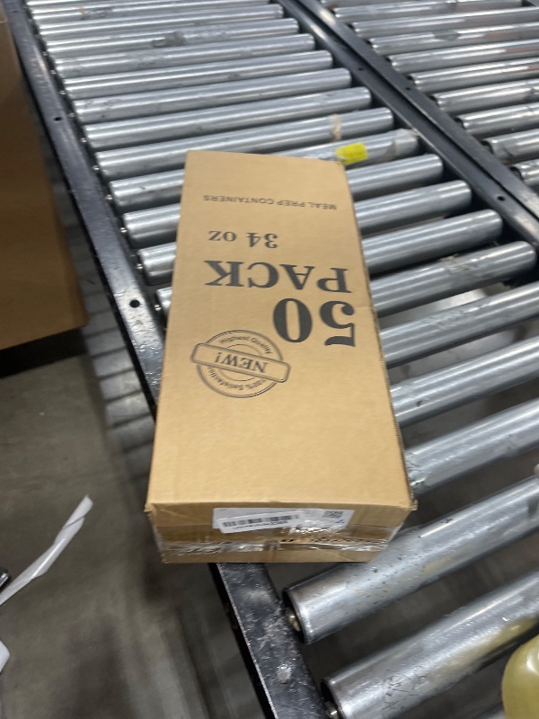 Photo 1 of Meal Prep Containers 50Pack - 34oz Food Storage Containers with Lids, Plastic Food Prep Containers, Disposable To Go food Containers, BPA Free, Stackable, 1000ml, Microwave/Dishwasher/Freezer Safe