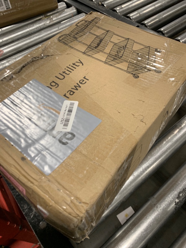 Photo 1 of Calmootey 4-Tier Rolling Utility Cart with Drawer,Multifunctional Storage Organizer with Plastic Shelf & Metal Wheel,Storage Cart for Kitchen,Bathroom,Living Room,Office,White