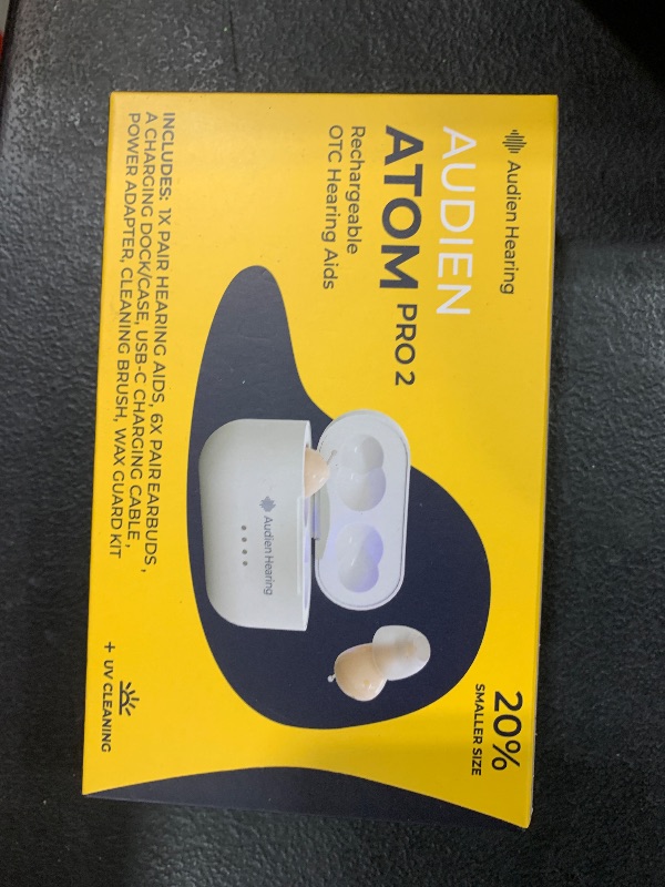 Photo 2 of Audien ATOM PRO 2 Wireless Rechargeable OTC Hearing Aid, Premium Comfort Design and Nearly Invisible