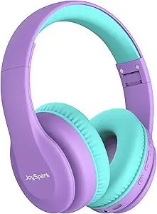 Photo 2 of Kids Bluetooth Headphones, Lightweight Wireless Headphones for Kids, 85/94dB Volume Limited, 60 Hours Playtime, Bluetooth 5.3, Over-Ear Toddler Headphones with Built-in Mic (Purple)