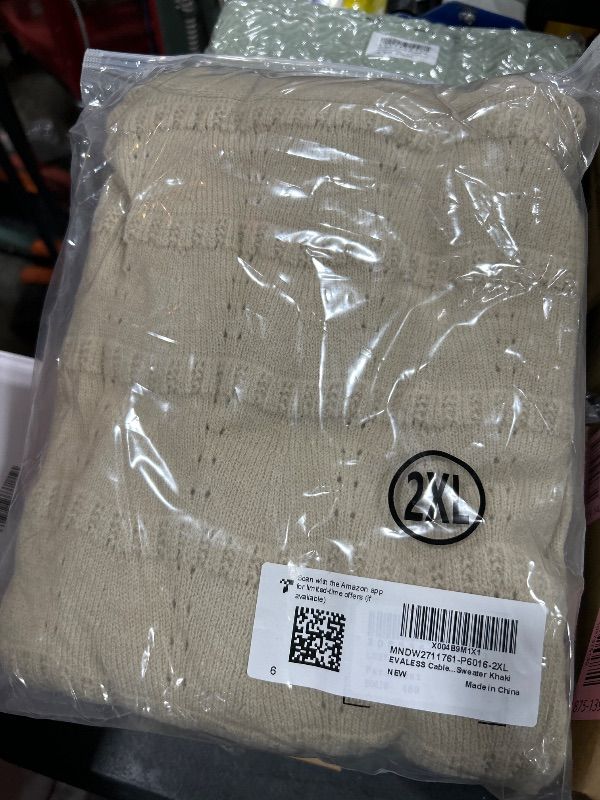 Photo 1 of EVALESS Open Front Cardigan Sweaters for Women Button Down Long Sleeve Khaki Cardigans Business Casual Teacher Outfits Cute Loose Knitted Tops Fall Winter Clothes Chunky Sweaters Light, XX-Large