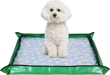 Photo 1 of ROYALAY Washable Pee Pads for Dogs, Super Absorbent Puppy Pee Pads, Waterproof Two-Double Pet Potty Pads Dog Mats, Leak-Proof Whelping Pads for Potty, Crate, Playpen, Bed, Sofa(M,Blue)