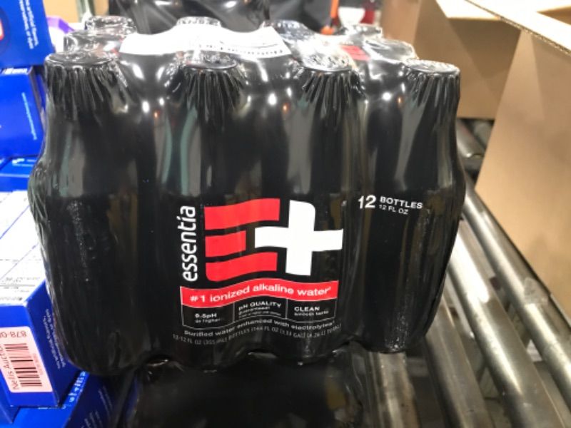 Photo 1 of Essentia Water LLC; Ionized Alkaline Bottled Water; 99.9% Pure; 9.5 pH or Higher; Consistent Quality in Every BPA and Phthalate-Free Bottle; 12 Fl Oz (Pack of 12)
