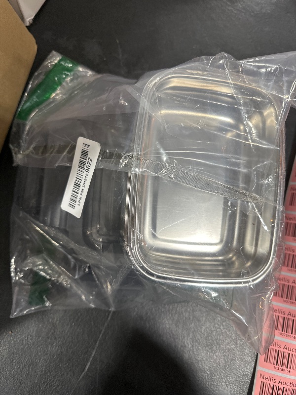 Photo 1 of BEFOY 4PCS Stainless Steel Food Storage Container with Lids Leak Proof & Airtight for Kitchen Meal Prep freezer Rectangular,Reusable & Stackable Freezer Fridge Oven Dishwasher Safe (650 * 4)