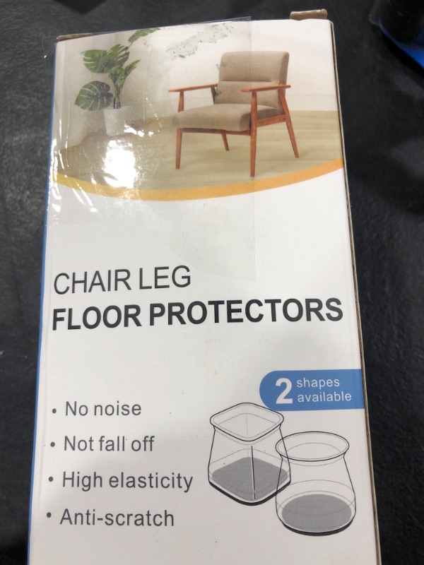 Photo 2 of 24 Pcs Chair Leg Floor Protectors for Hardwood Floors Silicone Covers to Protect Wood Tile Floors Felt Pads Furniture Leg Caps Non Slip Reduce Noise (Fit:1.3"-2")