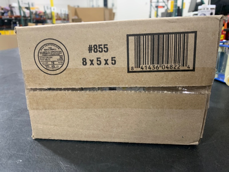 Photo 1 of Aviditi 855 Corrugated Cardboard Box, 8" L x 5" W x 5" H, Kraft, for Shipping, Packing and Moving (Pack of 25) BEST BY 03/06/2026